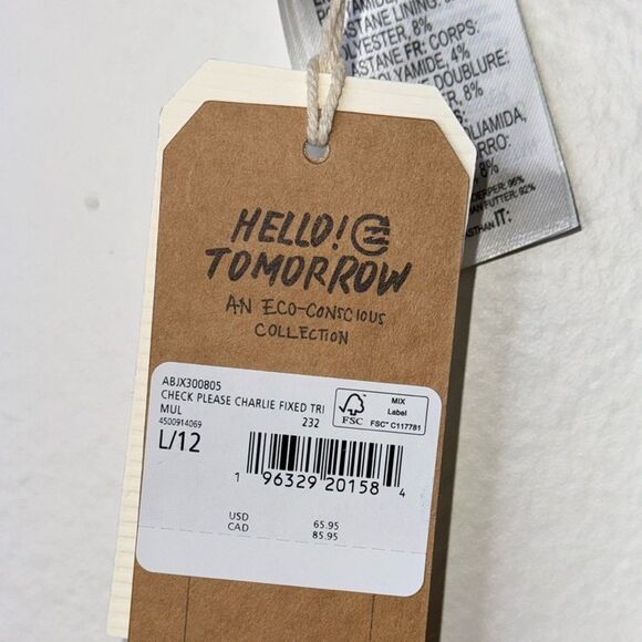 Billabong CHECK PLEASE CHARLIE TRIANGLE BIKINI TOP Size Large - Picture 7 of 8